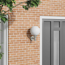 Berkfield Outdoor Wall Light Silver 28 x 25 x 38 cm