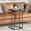 Berkfield Side Table Black 40x30x59 cm Engineered Wood 1