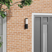 Berkfield Outdoor Wall Light Black 10.5 x 6 x 33 cm