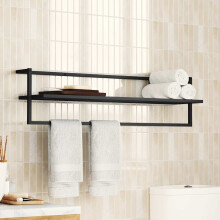 Berkfield Towel Rack Black 95x25x22 cm Iron