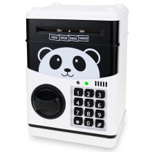 Kids ATM Piggy Bank with Electronic Password Lock, Coin and Bill Slot, Educational Money Saving Box for Children