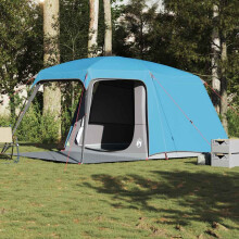 Berkfield Camping Tent with Porch Dome 5-Person Blue Waterproof