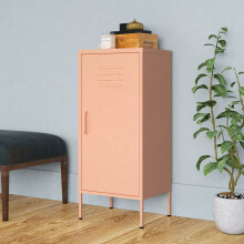 Berkfield Storage Cabinet Pink 42.5x35x101.5 cm Steel