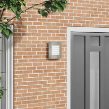 Berkfield Outdoor Wall Light Silver 23.5 x 9 x 26 cm