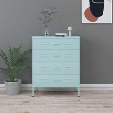 Berkfield Chest of Drawers Mint 80x35x101.5 cm Steel