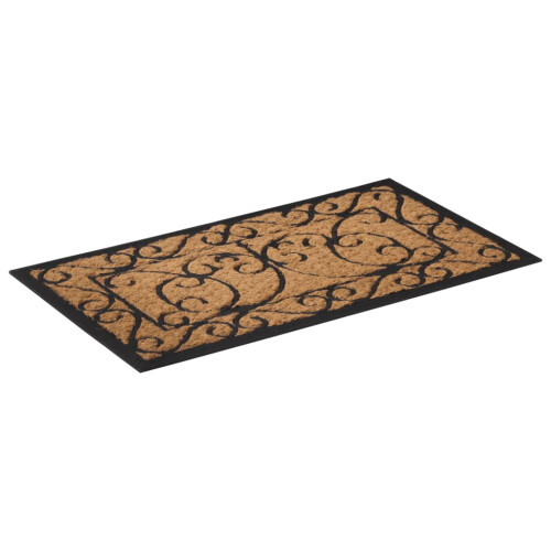 Berkfield Door Mat Rectangular 45x75 cm Rubber and Coir 1