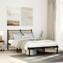Berkfield Metal Bed Frame without Mattress Sonoma Oak 120x200 cm