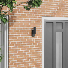 Berkfield Outdoor Wall Light Black 7 x 10 x 22 cm