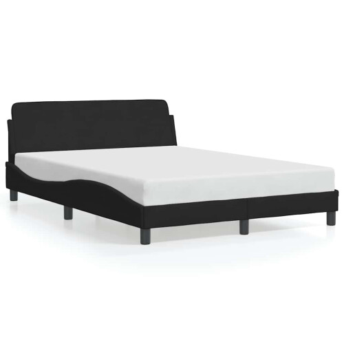 Berkfield Bed Frame "Dover" Black 135x190 cm Double Velvet