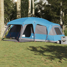 Berkfield Family Tent with Porch Dome 9-Person Blue Waterproof