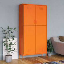 Berkfield Wardrobe Orange 90x50x180 cm Steel