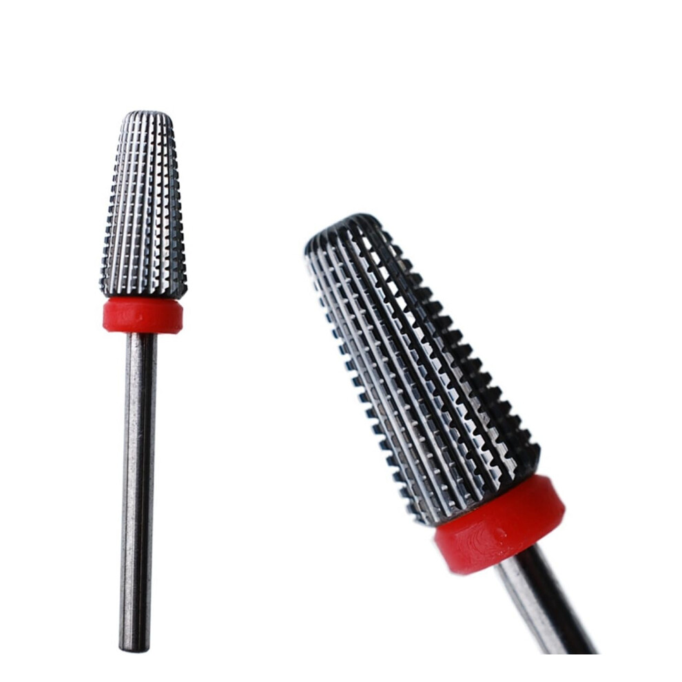 Professional Fine Grit Chamfer Safety Carbide Nail Drill Bit Silver Style A for Precision Finishing