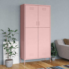 Berkfield Wardrobe Pink 90x50x180 cm Steel
