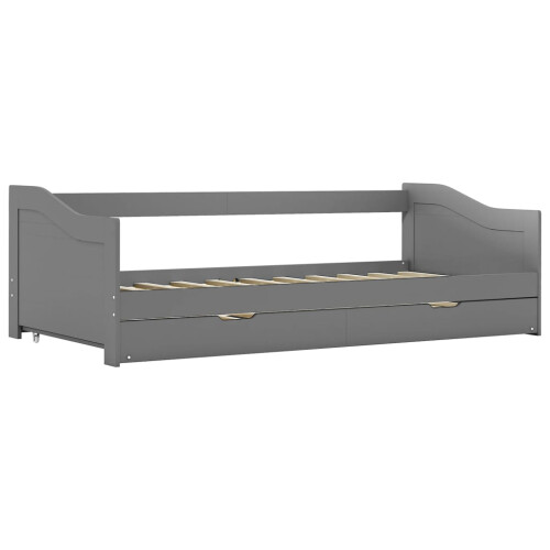 Berkfield Pull-out Sofa Bed Frame without Mattress Grey 90x200 cm 2