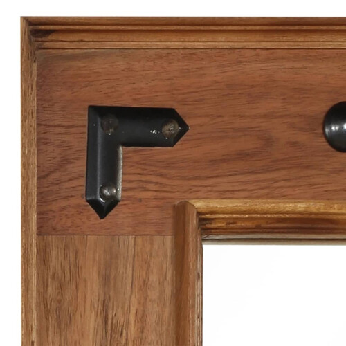 Berkfield Mirror Solid Acacia Wood 50x50 cm 2