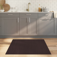 Berkfield Rug Square Dark Brown 100x100 cm Bamboo
