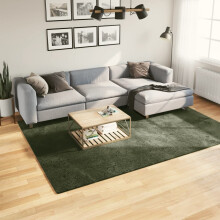 Berkfield Rug HUARTE Short Pile Soft and Washable Forest Green 200x280 cm
