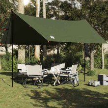 Berkfield Camping Tarp Olive Green 438x376x212 cm Waterproof
