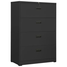 Berkfield Filing Cabinet Anthracite 90x46x134 cm Steel