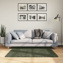 Berkfield Rug HUARTE Short Pile Soft and Washable Forest Green 120x120 cm