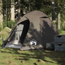 Berkfield Camping Tent Dome 2-Person Brown Waterproof