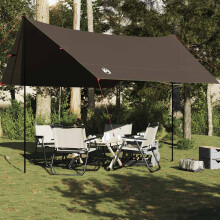 Berkfield Camping Tarp Brown 438x376x212 cm Waterproof