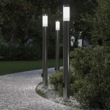 Berkfield Bollard Lights with Outlet 3pcs 110 cm Stainless Steel IP44