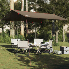 Berkfield Camping Tarp Brown 366x306 cm Waterproof