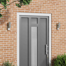 Berkfield Outdoor Wall Light 2 pcs Silver 7 x 10 x 22 cm