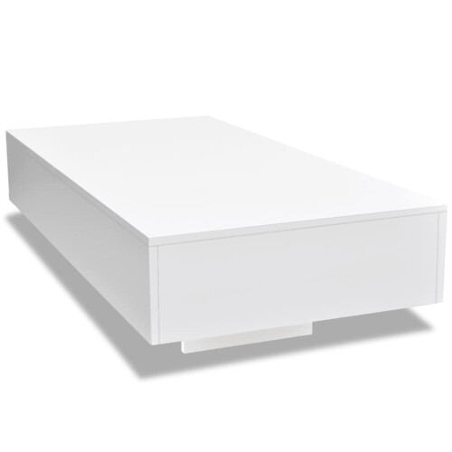 Berkfield Coffee Table High Gloss White 1
