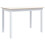 Berkfield Dining Table White and Brown 114x71x75 cm Solid Rubber Wood 2