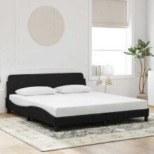 Berkfield Bed Frame "Dover" Black 180x200 cm Super King Velvet