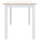 Berkfield Dining Table White and Brown 114x71x75 cm Solid Rubber Wood 4