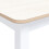 Berkfield Dining Table White and Brown 114x71x75 cm Solid Rubber Wood 5