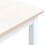 Berkfield Dining Table White and Brown 114x71x75 cm Solid Rubber Wood 6