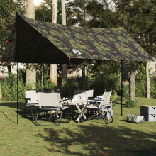 Berkfield Camping Tarp Camouflage 438x376x212 cm Waterproof