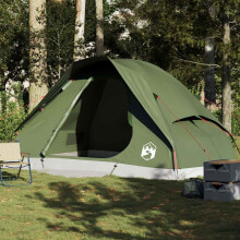 Berkfield Family Tent Dome 6-Person Olive Green Waterproof
