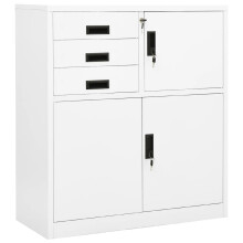Berkfield Office Cabinet White 90x40x102 cm Steel