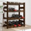 Berkfield Wine Rack for 16 Bottles Brown Solid Wood Pine 1
