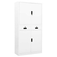 Berkfield Office Cabinet White 90x40x180 cm Steel