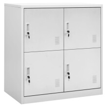 Berkfield Locker Cabinet Light Grey 90x45x92.5 cm Steel