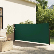 Berkfield Retractable Side Awning Dark Green 117x300 cm