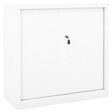 Berkfield Sliding Door Cabinet White 90x40x90 cm Steel