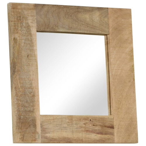 Berkfield Mirror Solid Mango Wood 50x50 cm 1