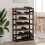 Berkfield Wine Rack for 42 Bottles Black Solid Wood Pine 1
