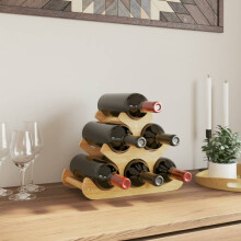 Berkfield Wine Rack for 6 Bottles 35x18x25.5 cm Bamboo