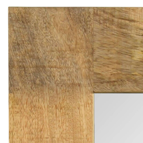 Berkfield Mirror Solid Mango Wood 50x50 cm 2