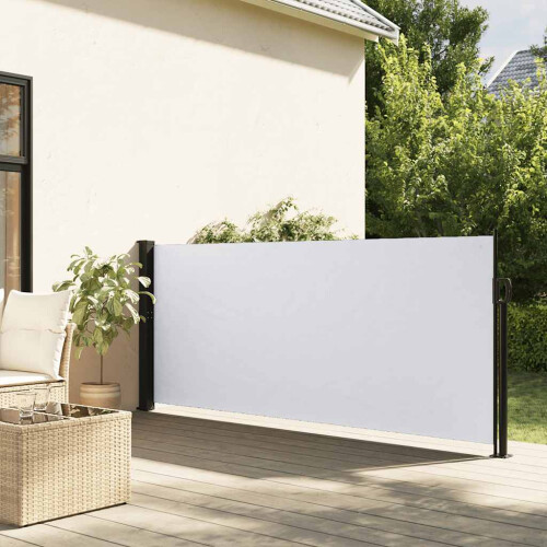 Berkfield Retractable Side Awning White 140x300 cm