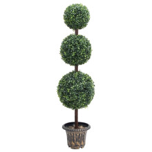 Berkfield Artificial Boxwood Plant with Pot Ball Shaped Green 118 cm