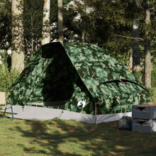 Berkfield Camping Tent Dome 4-Person Camouflage Waterproof